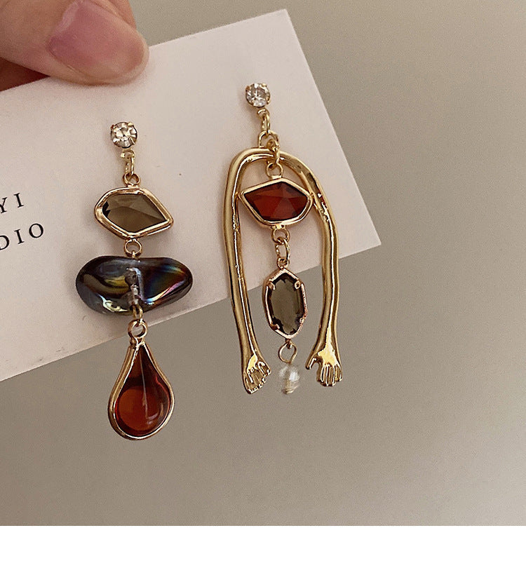 Abstract Oil Painting Style Earrings