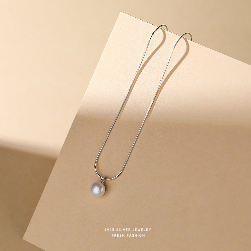 Silver Plated  14kGold Pearl Necklace
