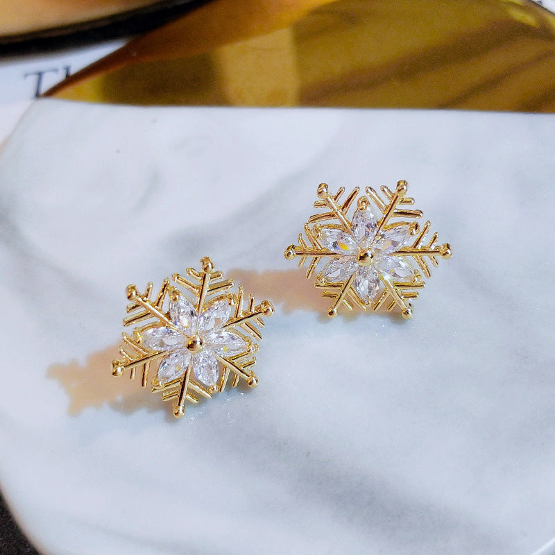Crystal Snowflake Earrings