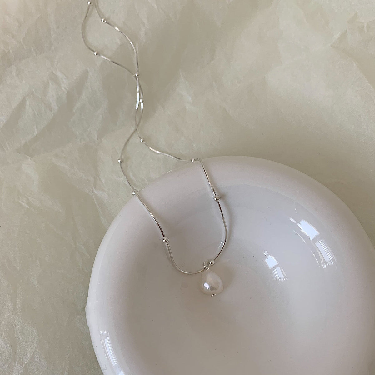 925 Silver Natural Pearl Necklace
