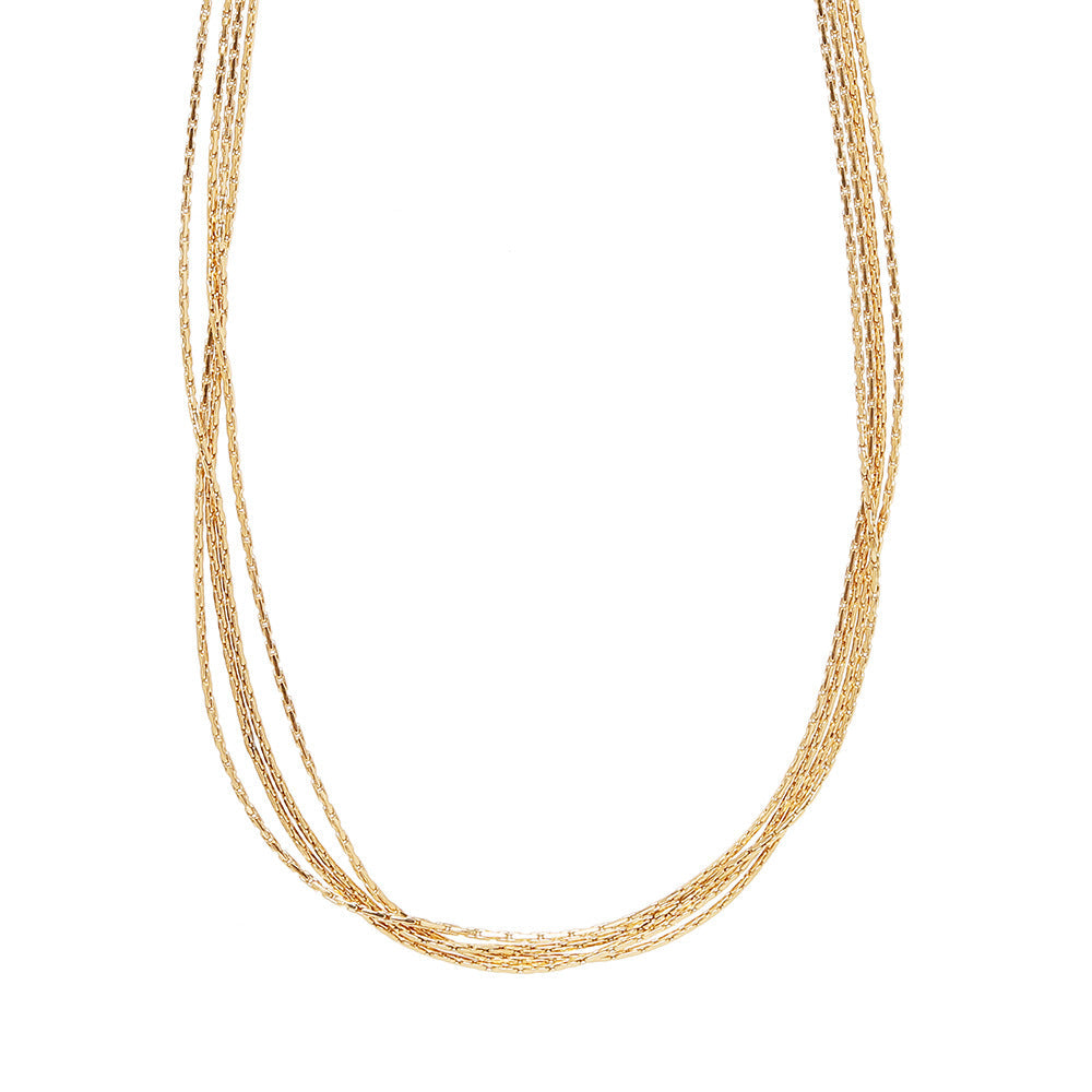 Gold Thread Layered Necklace