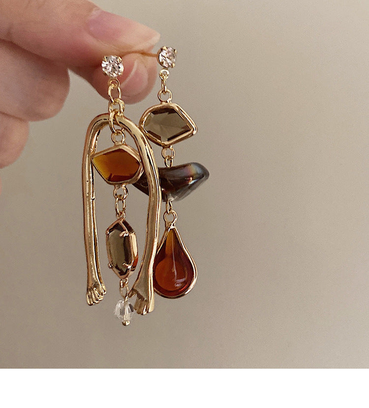 Abstract Oil Painting Style Earrings