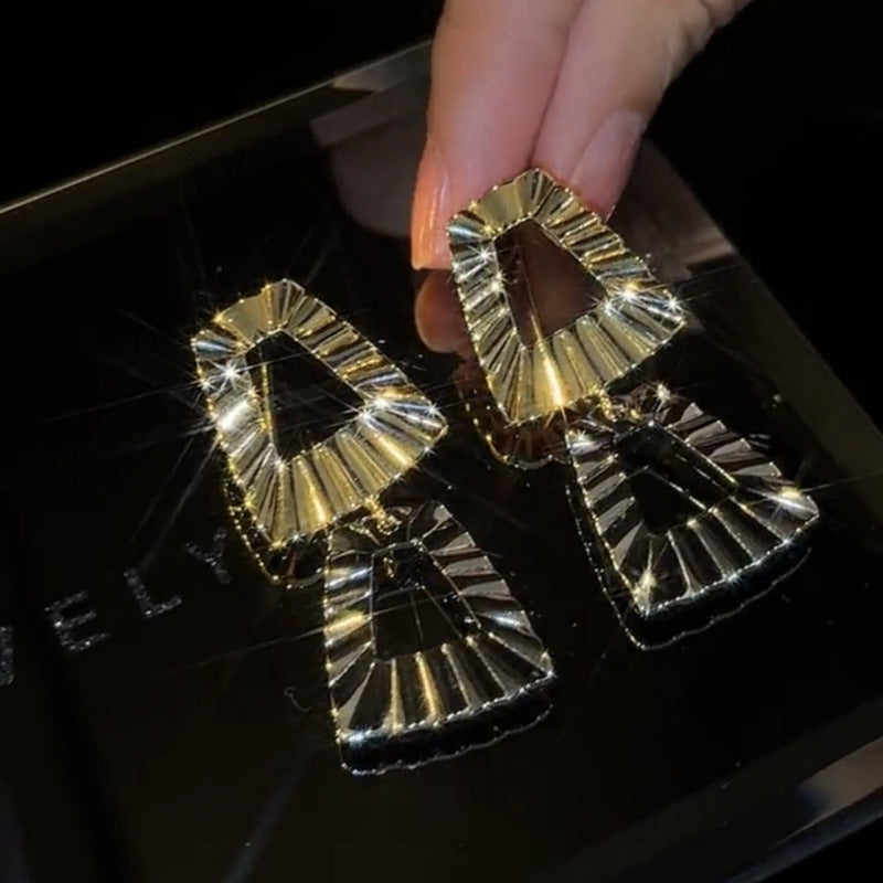 Large Trapezoidal Two Color Earrings