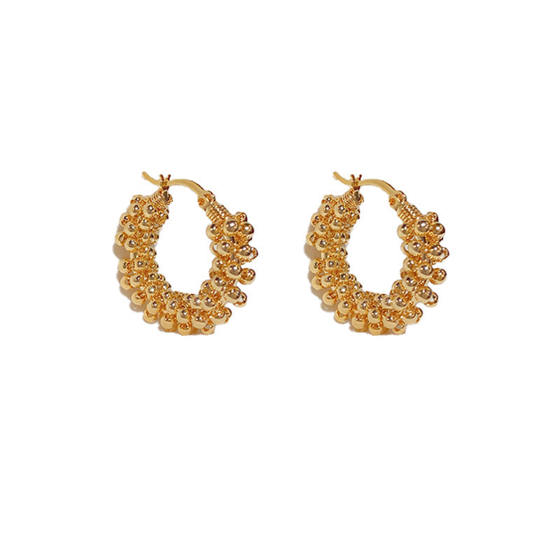 Metal Ball Wrap Earrings