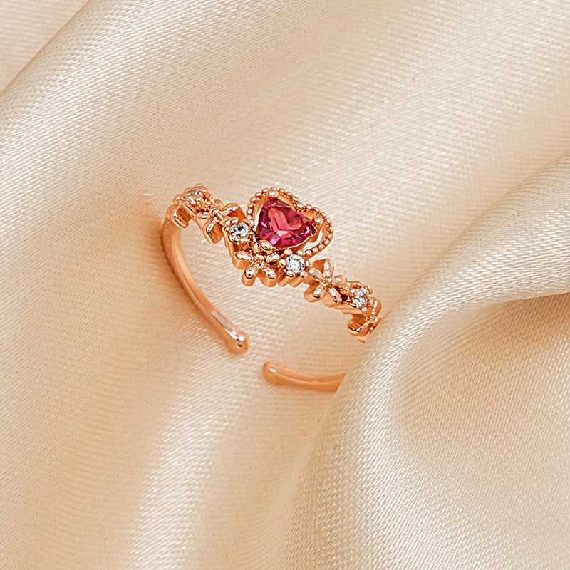 Red Crystal Love Ring