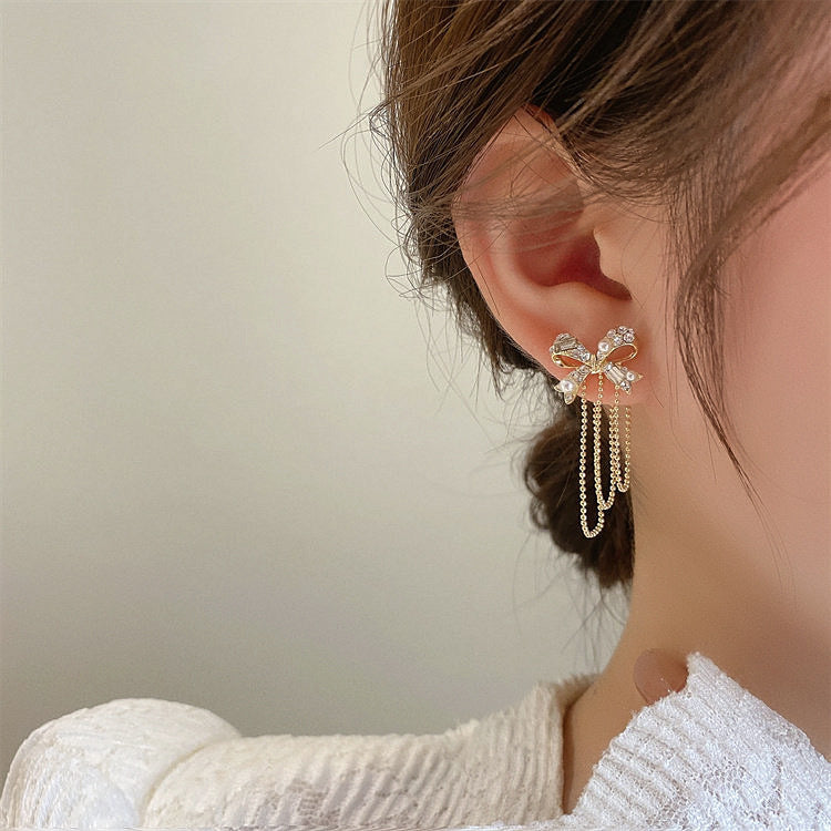 Bow Tassel Earrings