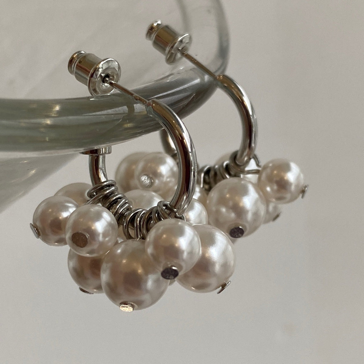 Pearl Cluster Earrings