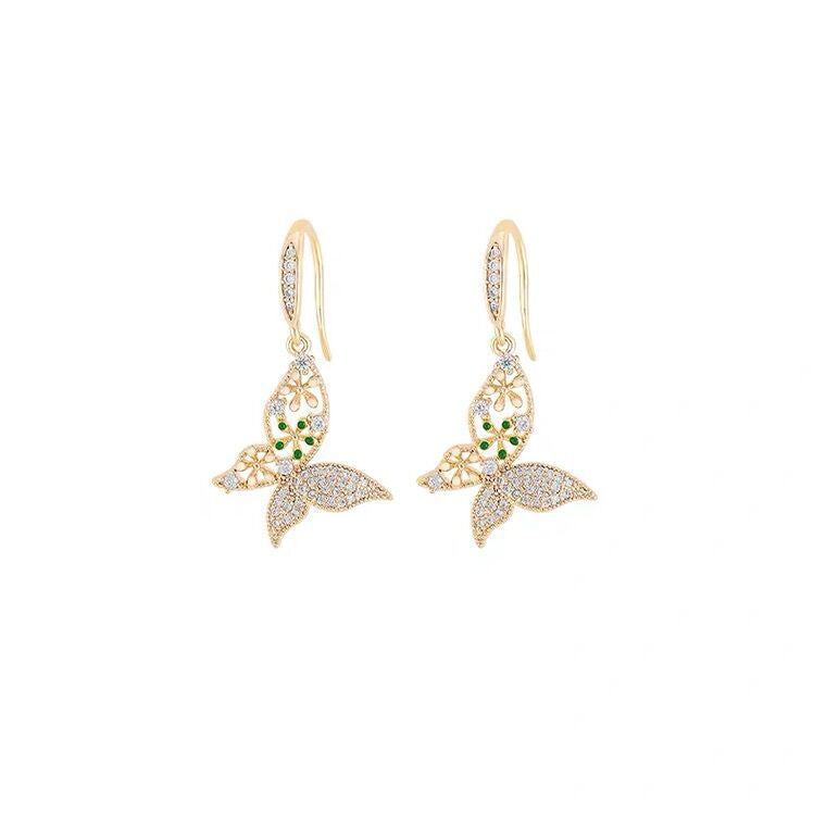 Butterfly & Flower Earrings