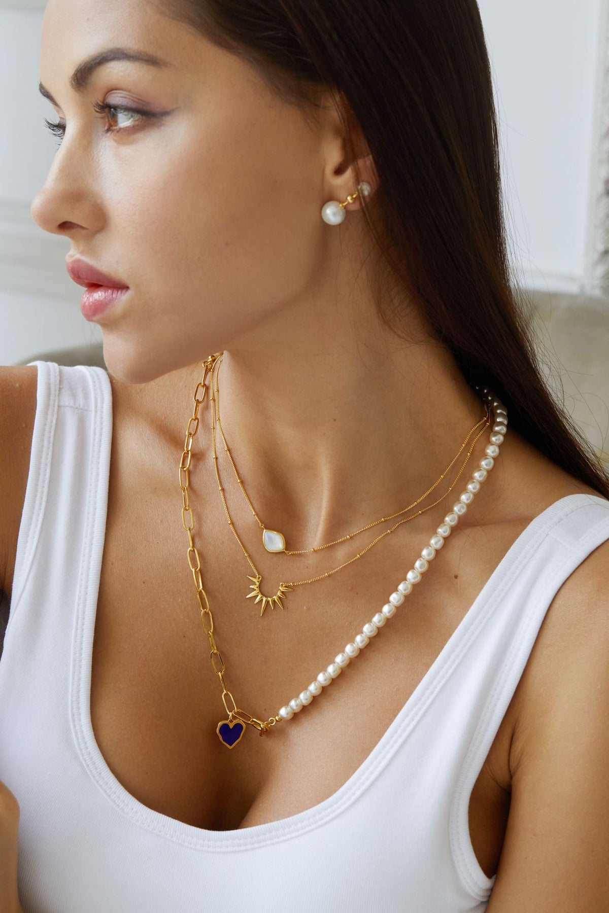 Natural Lapis Lazuli Sterling Silver Necklace