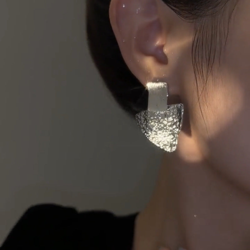 Geometric Vintage Silver Earrings