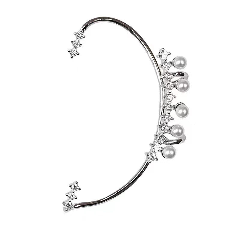Pearl and Diamond Ear Clip