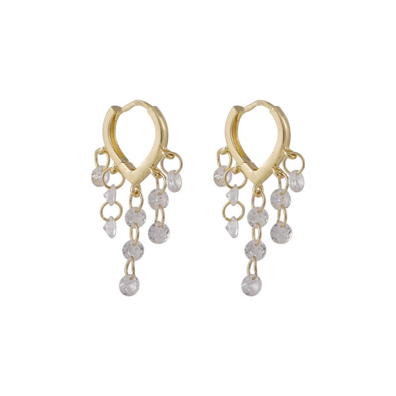 Crystal Tassel String Earrings