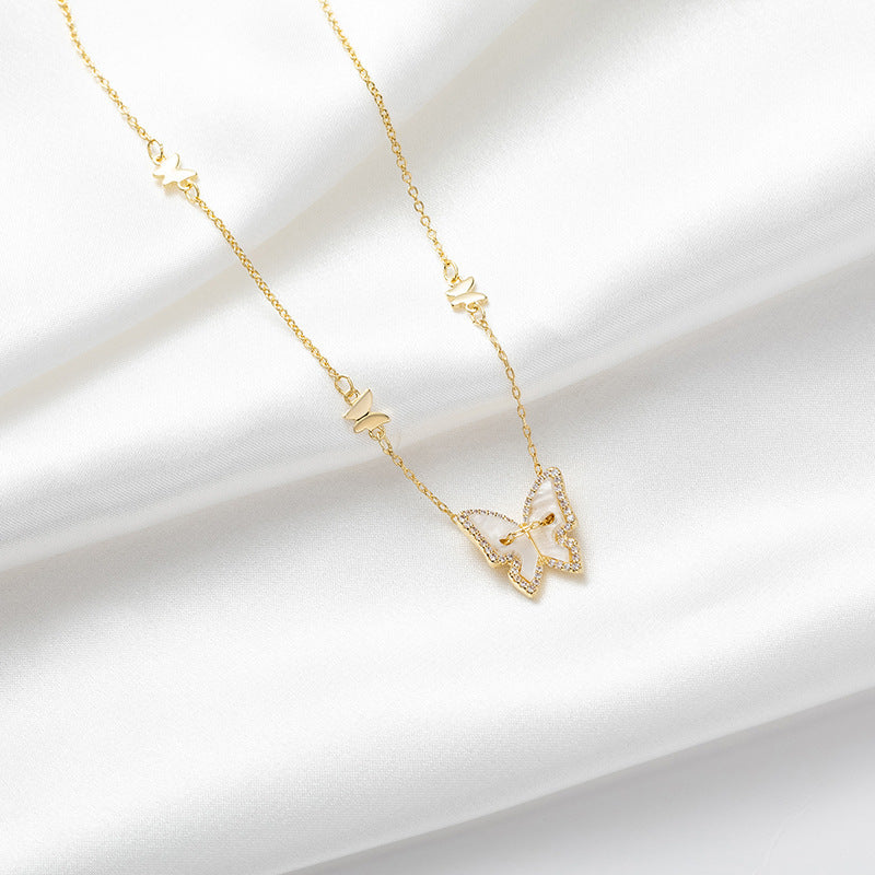 Crystal Butterfly Choker Necklace