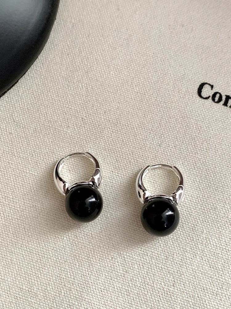 Natural Tiger Eye / Onyx Earrings
