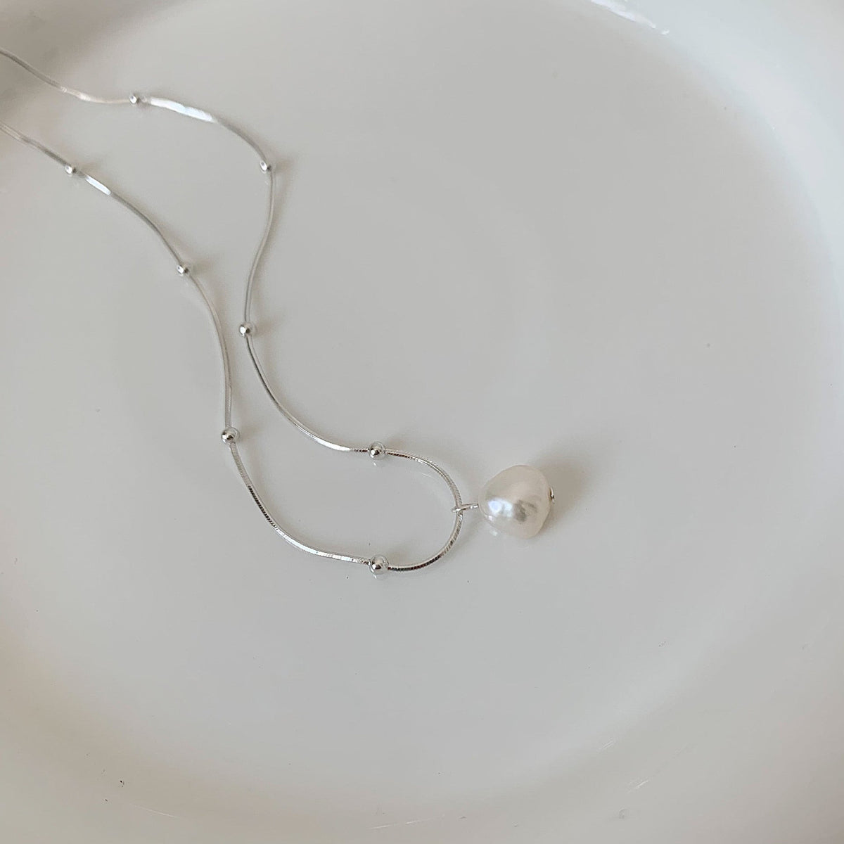 925 Silver Natural Pearl Necklace