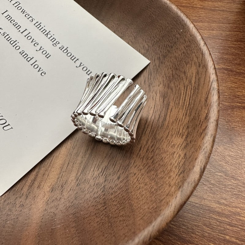 S925 Sterling Silver Curve Ring