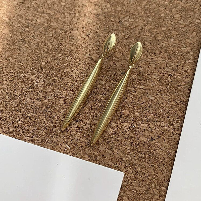 Minimalist Metallic Line Earrings