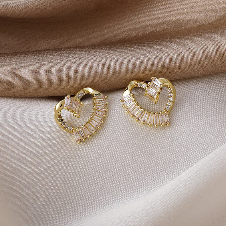 ‘Lovestruck’ Crystal Heart Earrings