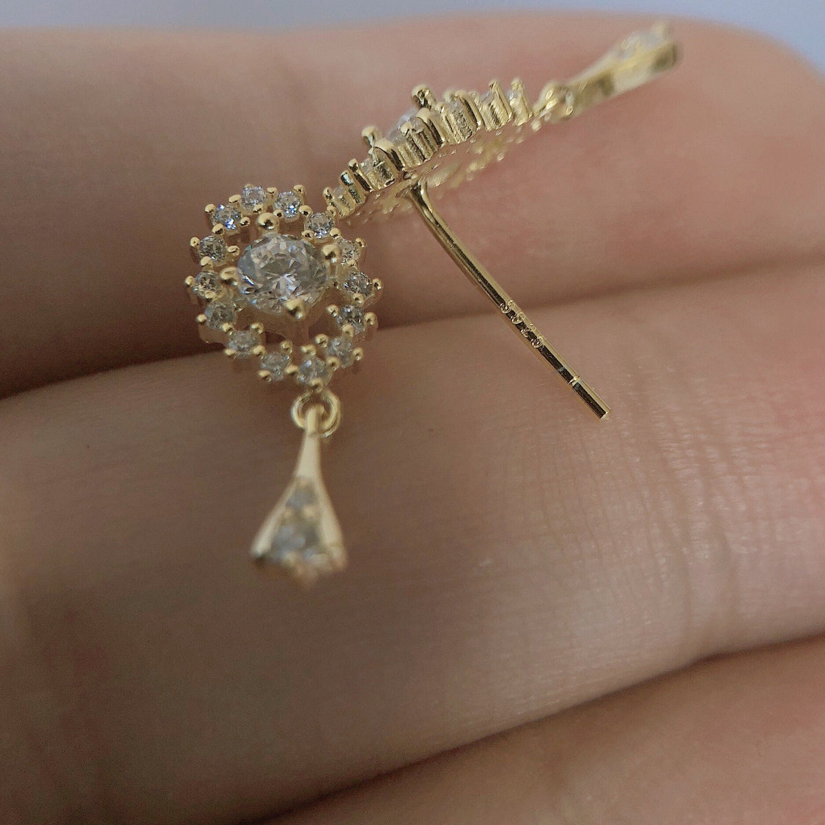 925 Sterling Silver Vintage Elegant Earrings