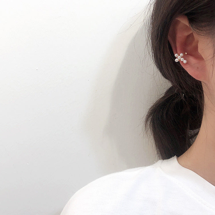 Pearl Three Pieces Ear Cuff Set
