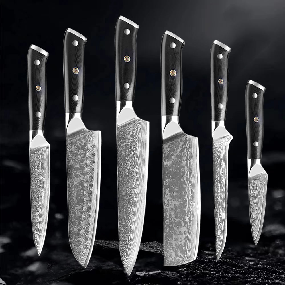 Akarui (あかるい) Japanese Santoku Chef Knife with Ebony Handle