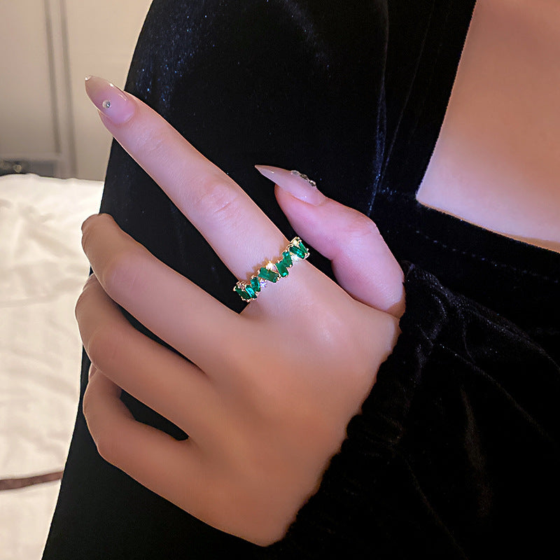 Emerald Zirconia Ring