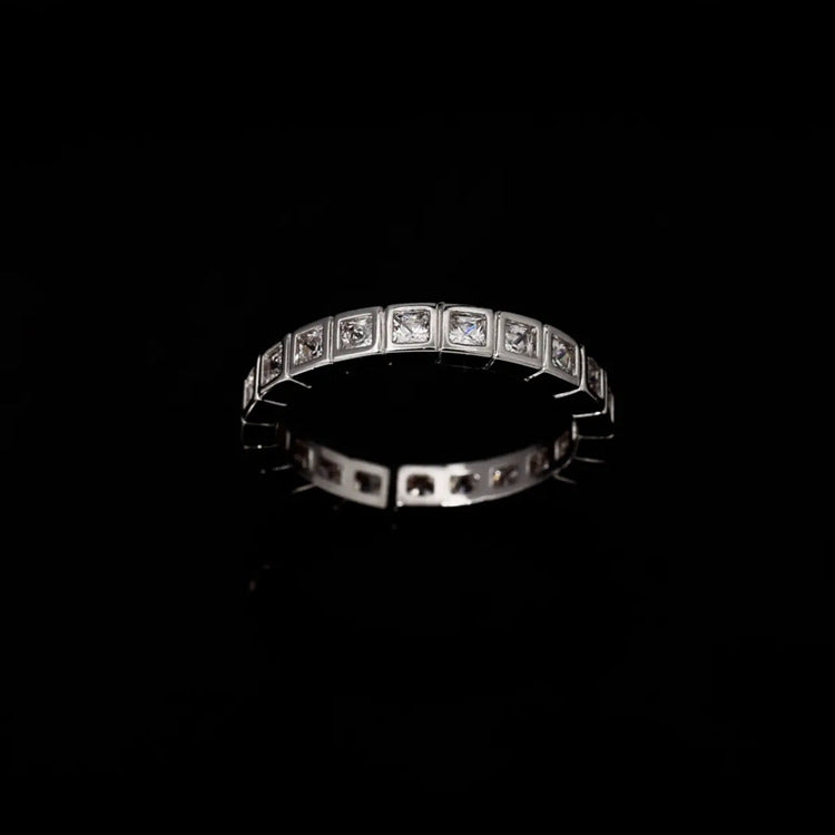Sequined Zirconia Adjustable Ring