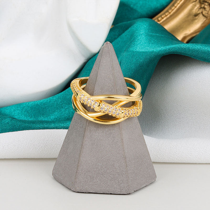 Zircon Cross Ring