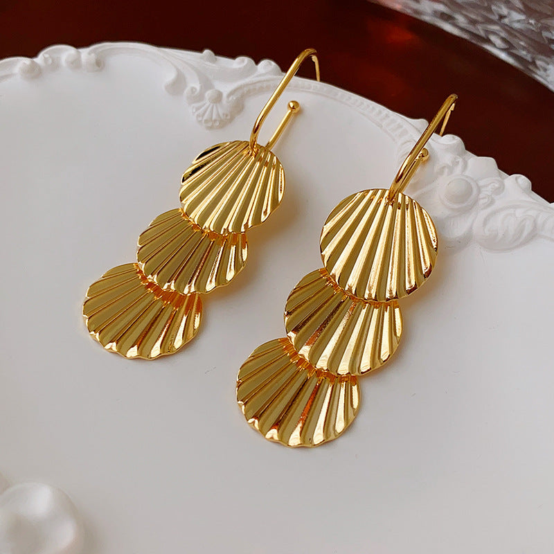 Small Metal Shell Earrings