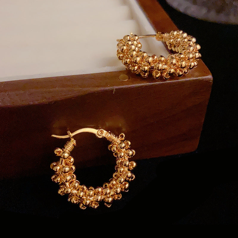 Metal Ball Wrap Earrings