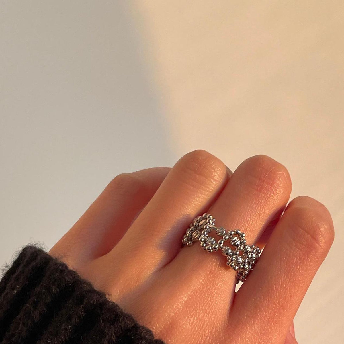 Beaded Adjustable Ring