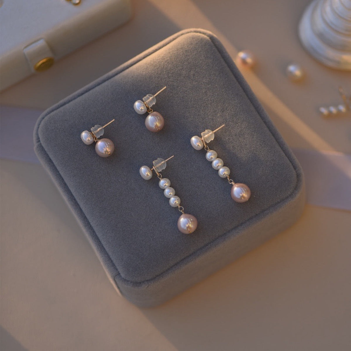 Pink Freshwater Pearl Earrings