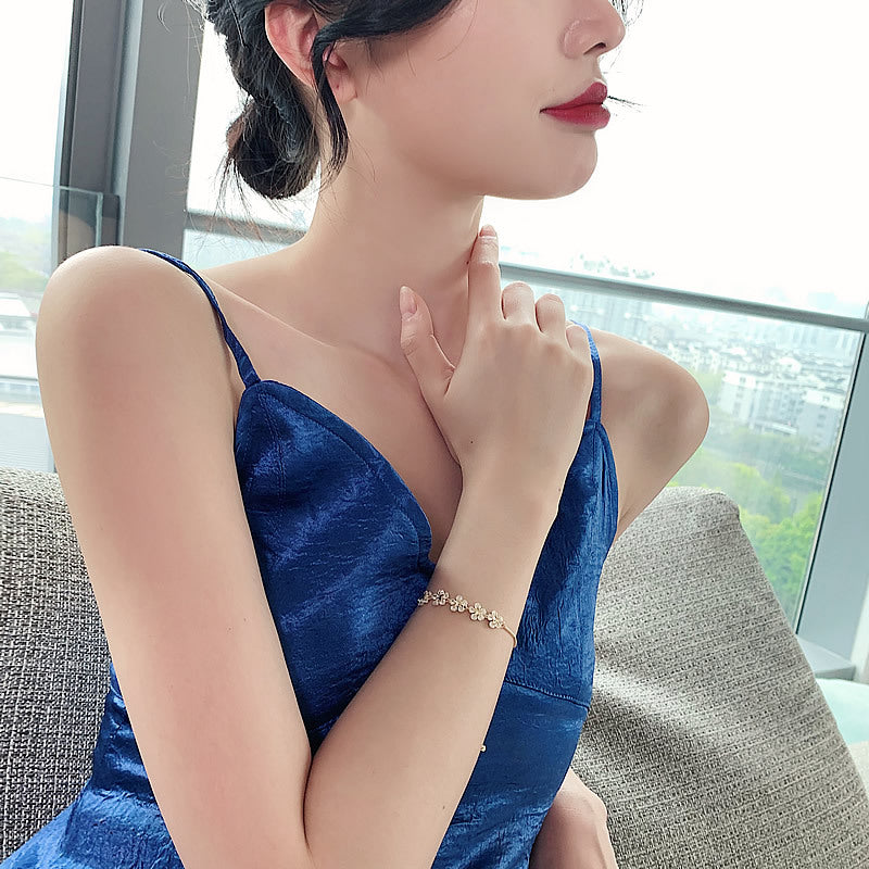 Crystal Flower & Star Bracelet