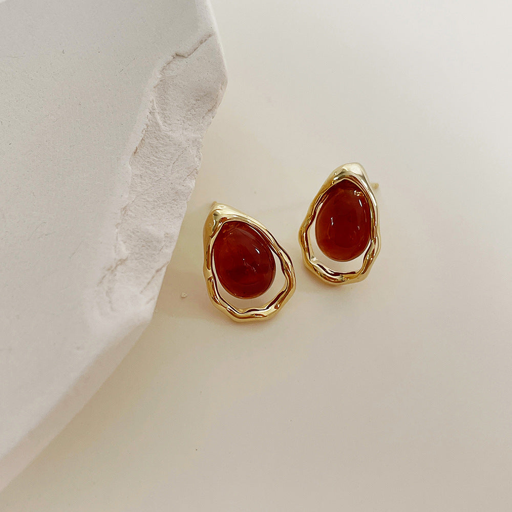Irregular Small Drop Colored Earrings