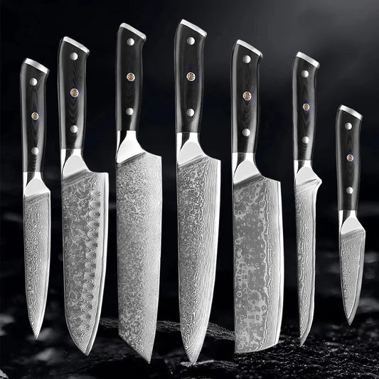 Akarui (あかるい) Japanese Santoku Chef Knife with Ebony Handle