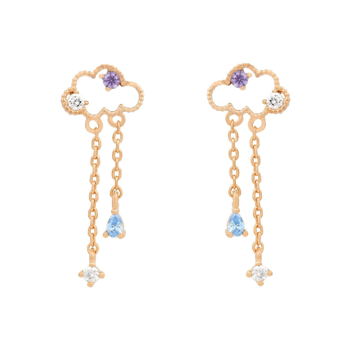 18K Gold Plated Bear Stud Earrings Set