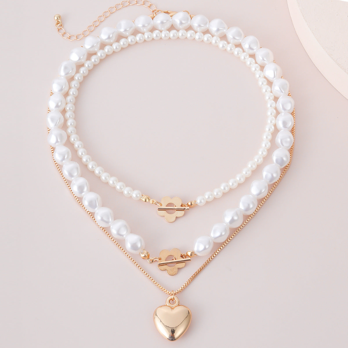 Innocent Heart Pearl Layering Neckalce