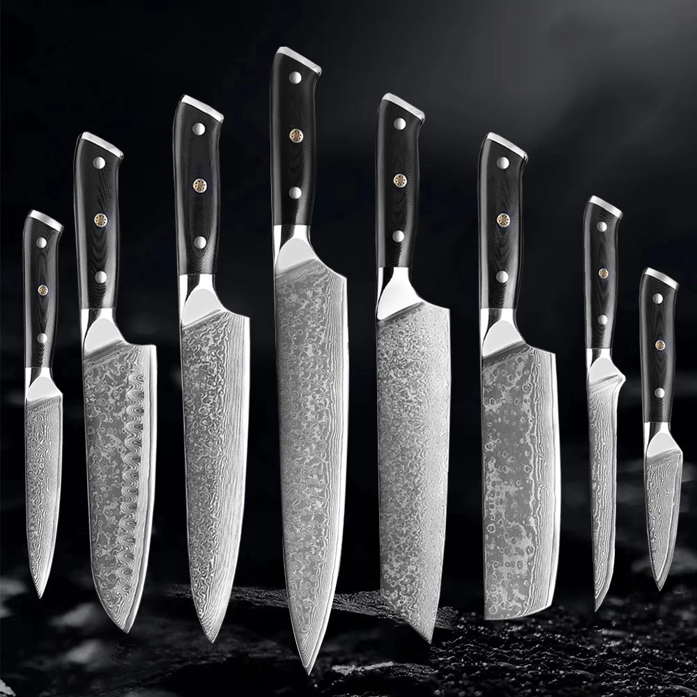 Akarui (あかるい) Japanese Santoku Chef Knife with Ebony Handle