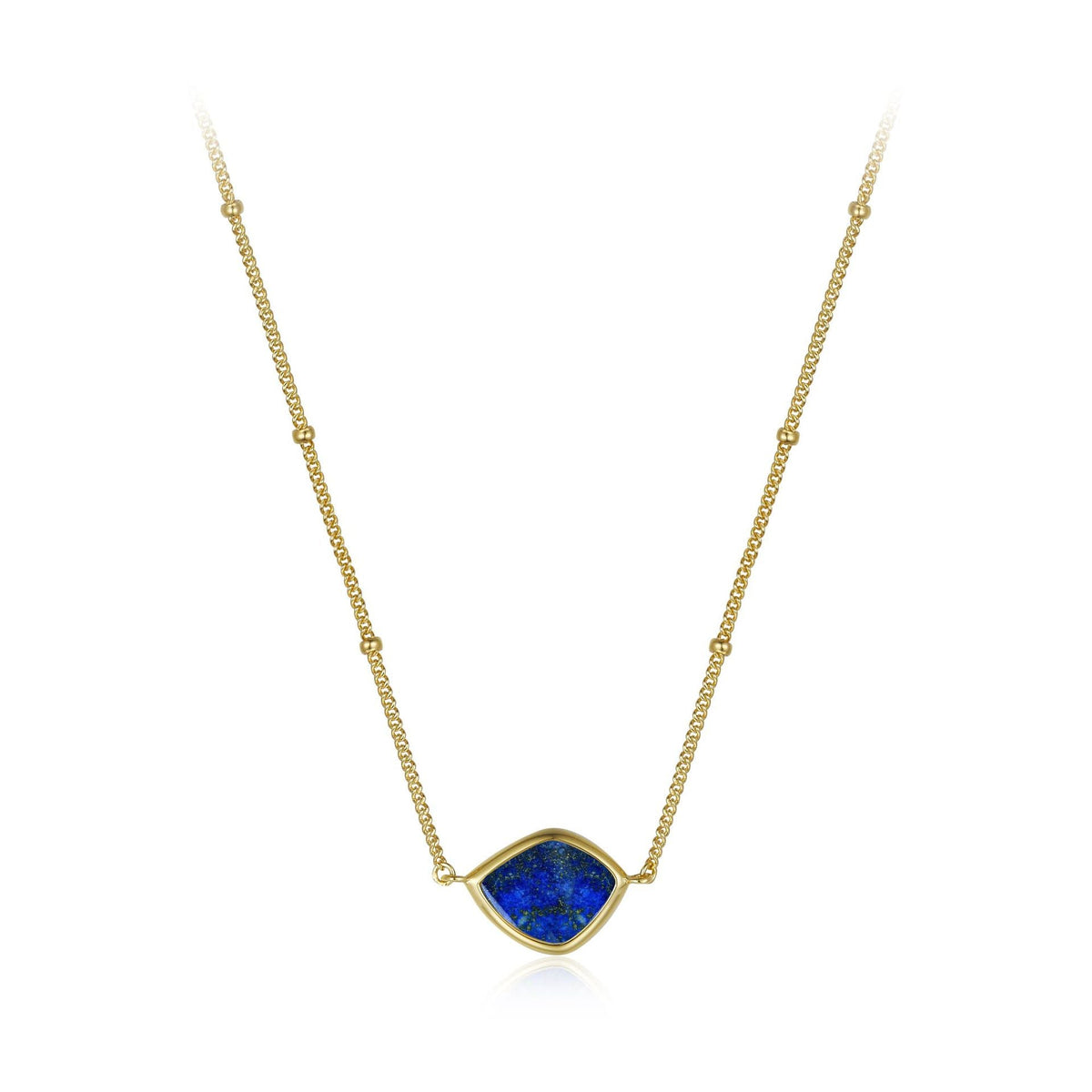Natural Lapis Lazuli Sterling Silver Necklace