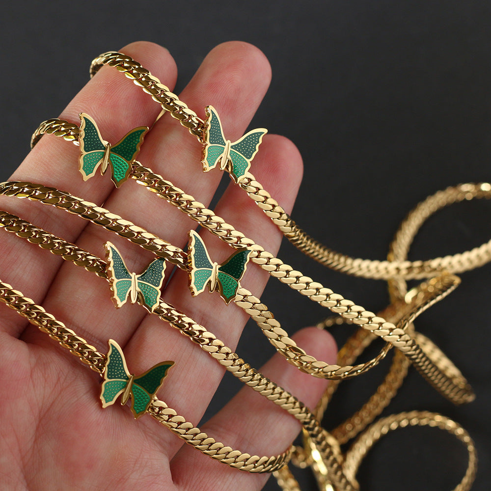 Green Butterfly Choker