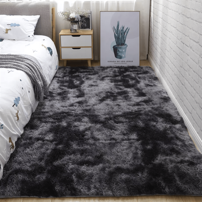 Soft Plush Area Rug – Non-Slip Fuzzy Shaggy Bedside & Living Room Carpet