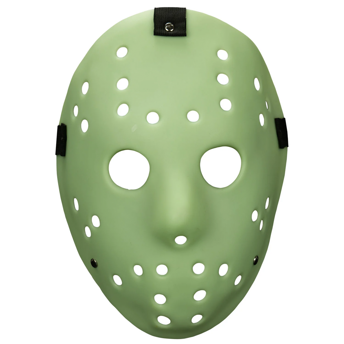 Horror Goalie Mask for Halloween – Glow in the Dark Injection Molded Slasher Costume Mask with Elastic Strap – Mabry Monsters