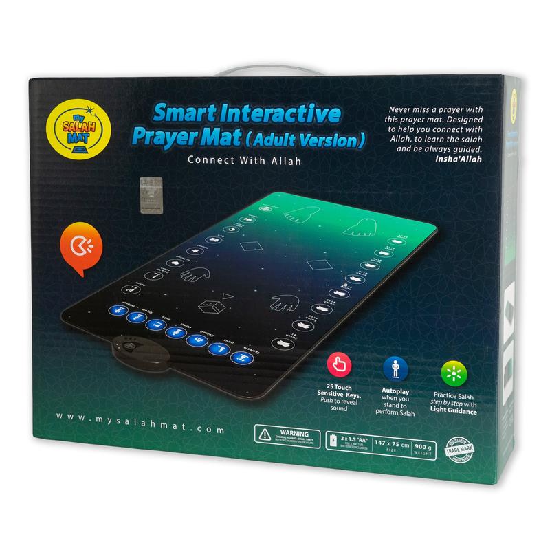 Interactive Prayer Mat for Adults and Teenagers - Smart Educational Electronic Prayer Rug for Learning Muslim Prayers with Guided Light Symbols