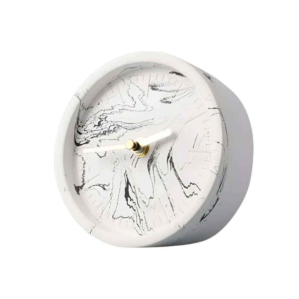 Modernist Round Cement Clock