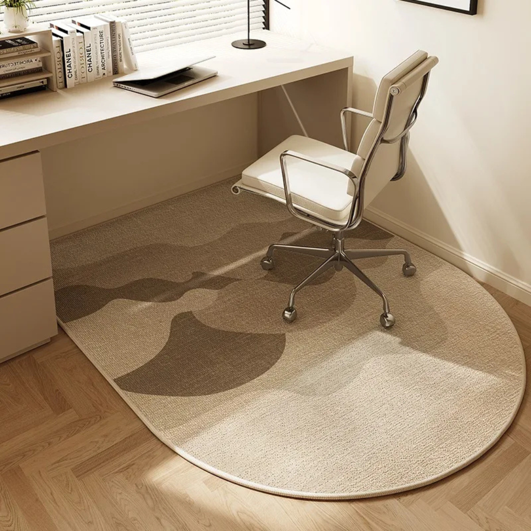 Optimized Product Title: Unisex Velvet Office Chair Mat for Hardwood Floors - Non-Slip Short-Pile Desk Floor Protector - Protective Rolling Chair Rug for Home and Office