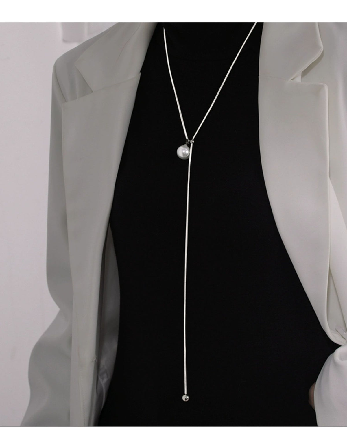 Pearl Adjustable Long Necklace