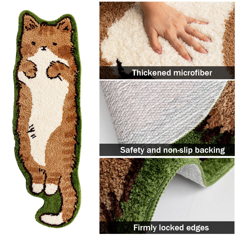 Cat Shaped Irregular Bedroom Rug