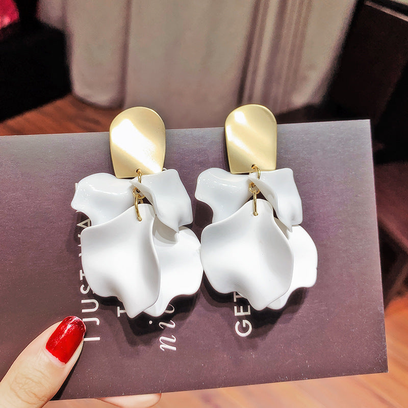 925 Silver Needle Rose Flower Earrings