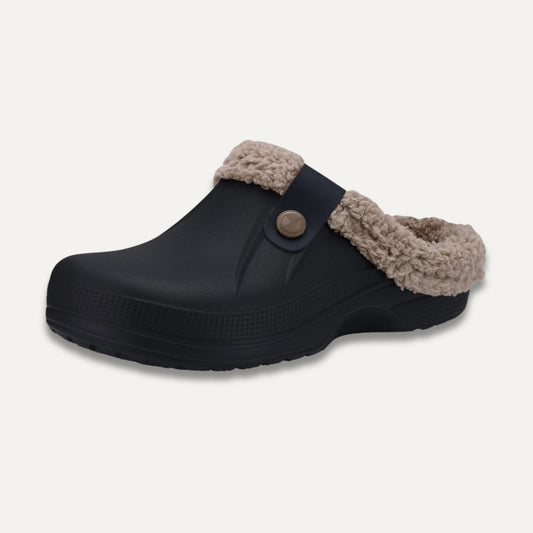 Arlo Fuzzy Comfort Clog Mules – Warm Slip-On
