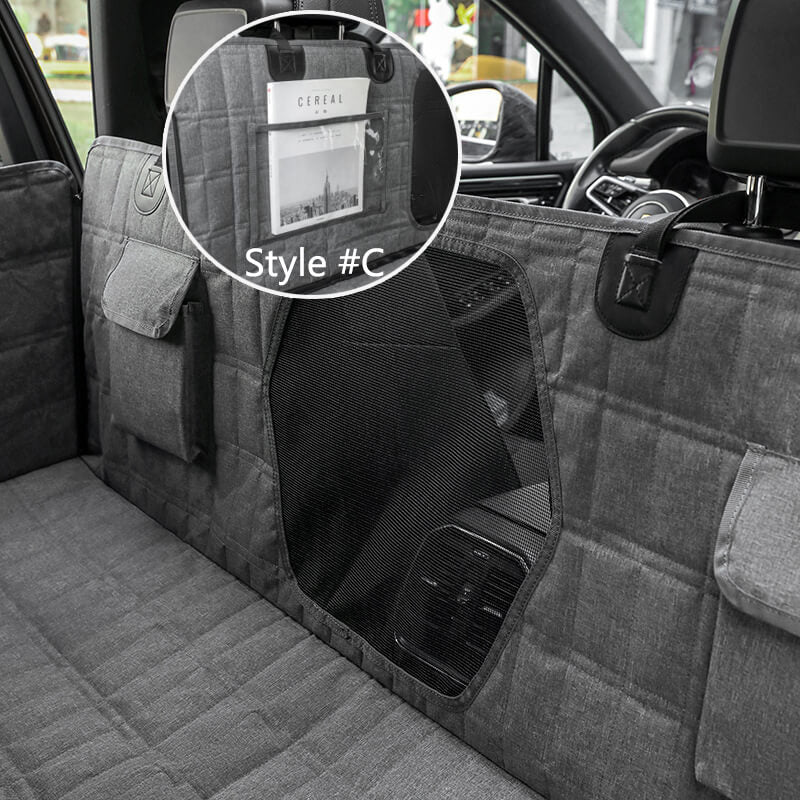 Waterproof Dog Car Seat Cover with Mesh Window